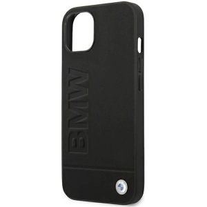 Etui BMW BMHCP14MSLLBK Apple iPhone 14 Plus / 15 Plus czarny/black Leather Stamp