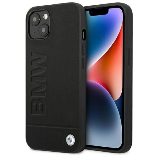 Kup Etui BMW BMHCP14SSLLBK Apple iPhone 14 negru/black Leather Stamp - BMW316 - {ean13} - Sklep Home Screen