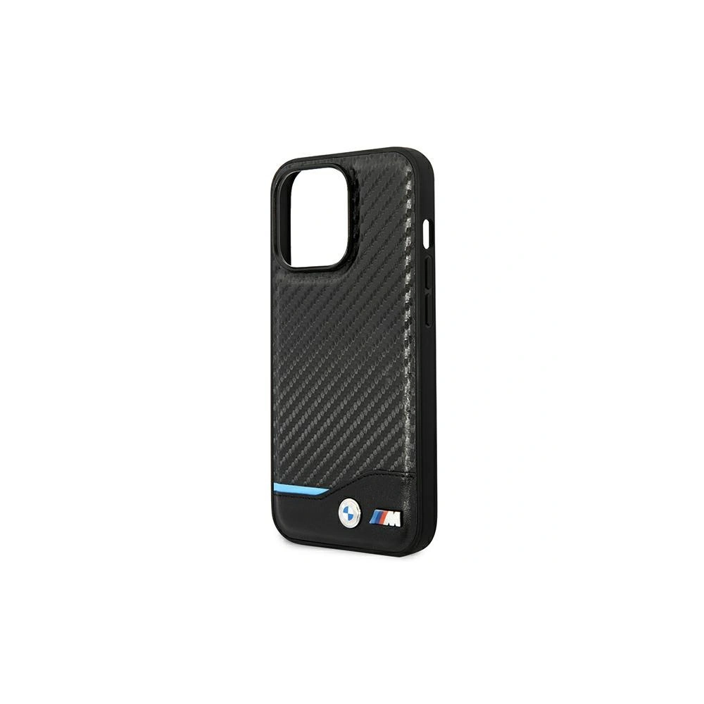 Etui BMW BMHCP14X22NBCK Apple iPhone 14 Pro Max czarny/black Leather Carbon