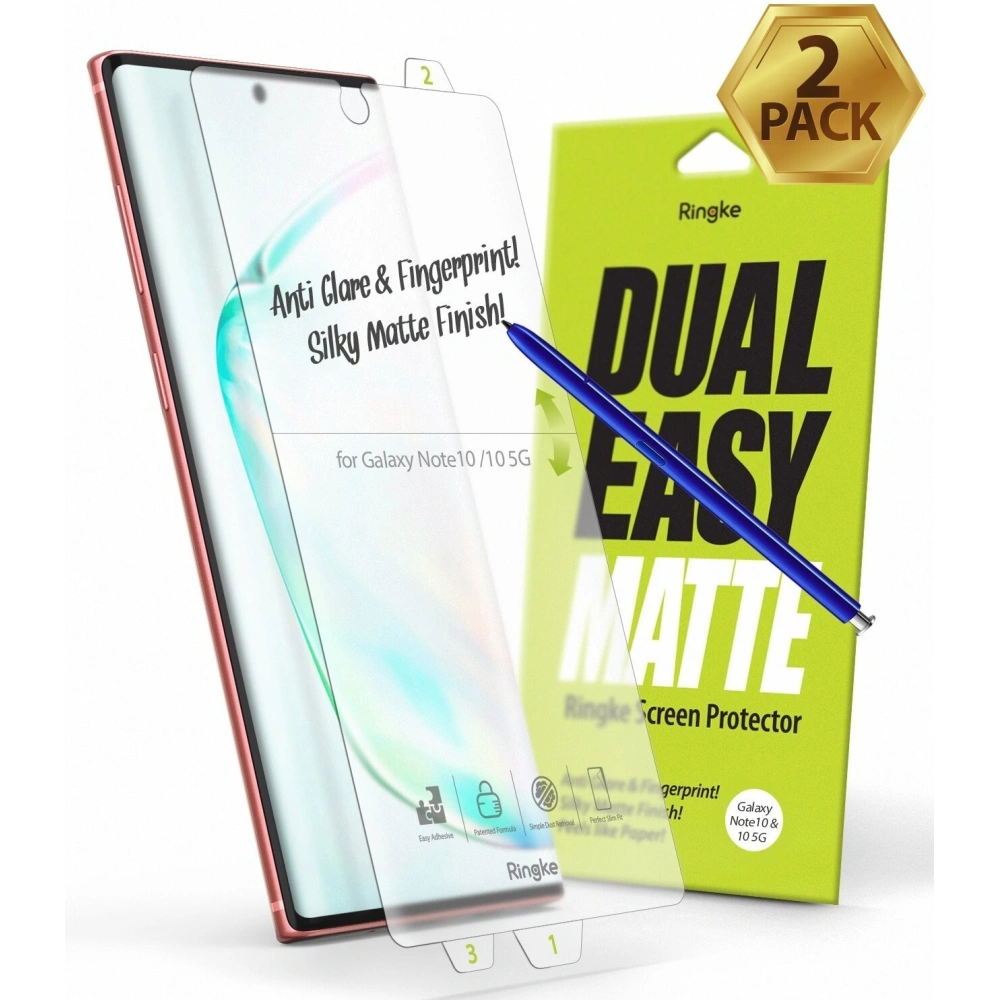 Kup Folia Ringke Dual Easy Matte Full Cover Samsung Galaxy Note 10 Case Friendly w najlepszej cenie w Home Screen