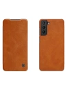 Etui Nillkin Qin Samsung Galaxy S21 FE hnědý