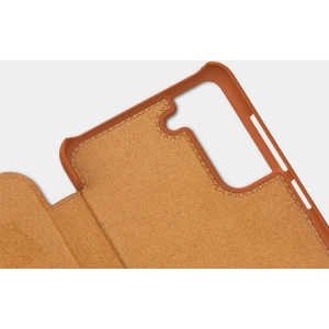 Kup Etui Nillkin Qin Samsung Galaxy S21 FE brązowy - NLK485 - {ean13} - Sklep Home Screen