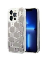 Etui Karl Lagerfeld KLHCP14LLMNMS Apple iPhone 14 Pro hardcase argintiu/silver Liquid Glitter Monogram