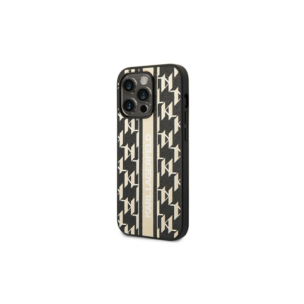Etui Karl Lagerfeld KLHCP14LPGKLSKW Apple iPhone 14 Pro hardcase brązowy/brown Monogram Stripe