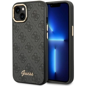 Etui Guess GUHCP14MHG4SHK Apple iPhone 14 Plus / 15 Plus czarny/black hard case 4G Vintage Gold Logo