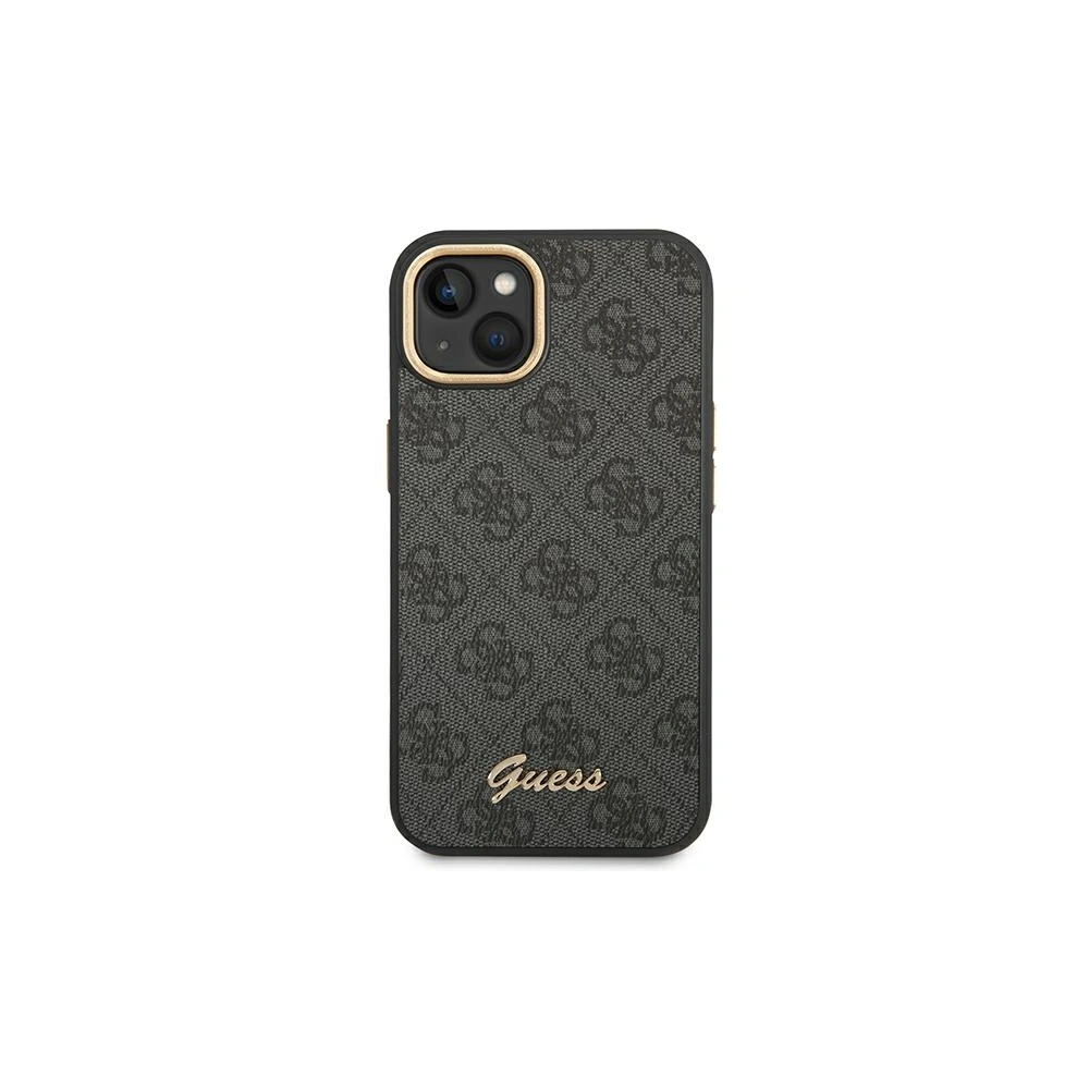 Etui Guess GUHCP14MHG4SHK Apple iPhone 14 Plus / 15 Plus czarny/black hard case 4G Vintage Gold Logo