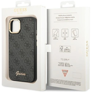 Etui Guess GUHCP14MHG4SHK Apple iPhone 14 Plus / 15 Plus czarny/black hard case 4G Vintage Gold Logo