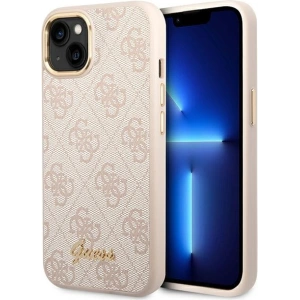 Etui Guess GUHCP14MHG4SHP Apple iPhone 14 Plus / 15 Plus różowy/pink hard case 4G Vintage Gold Logo