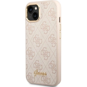 Etui Guess GUHCP14MHG4SHP Apple iPhone 14 Plus / 15 Plus różowy/pink hard case 4G Vintage Gold Logo