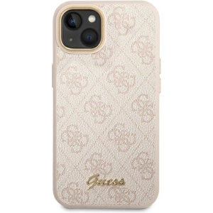 Etui Guess GUHCP14MHG4SHP Apple iPhone 14 Plus / 15 Plus różowy/pink hard case 4G Vintage Gold Logo