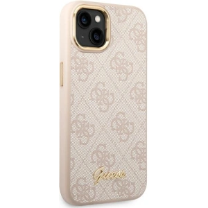 Etui Guess GUHCP14MHG4SHP Apple iPhone 14 Plus / 15 Plus różowy/pink hard case 4G Vintage Gold Logo