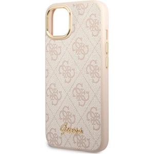 Etui Guess GUHCP14MHG4SHP Apple iPhone 14 Plus / 15 Plus różowy/pink hard case 4G Vintage Gold Logo