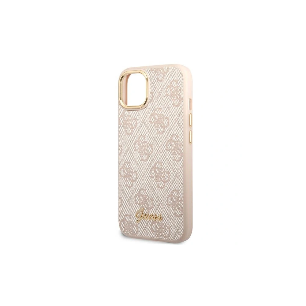 Etui Guess GUHCP14MHG4SHP Apple iPhone 14 Plus / 15 Plus różowy/pink hard case 4G Vintage Gold Logo