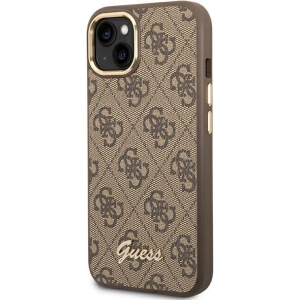 Etui Guess GUHCP14MHG4SHW Apple iPhone 14 Plus / 15 Plus brązowy/brown hard case 4G Vintage Gold Logo