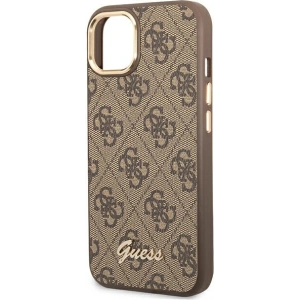Etui Guess GUHCP14MHG4SHW Apple iPhone 14 Plus / 15 Plus brązowy/brown hard case 4G Vintage Gold Logo