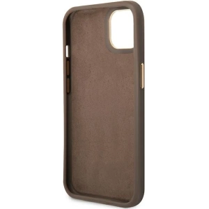Etui Guess GUHCP14MHG4SHW Apple iPhone 14 Plus / 15 Plus brązowy/brown hard case 4G Vintage Gold Logo