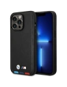 Etui BMW BMHCP14X22PTDK Apple iPhone 14 Pro Max negru/black Leather Stamp Tricolor
