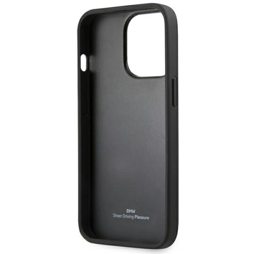 Buy BMW BMHCP14XSLLBK Apple iPhone 14 Pro Max black Leather Stamp - BMW319 - {ean13} - Home Screen Store Europe
