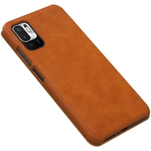 Etui Nillkin Qin Xiaomi Redmi Note 10 5G hnědý
