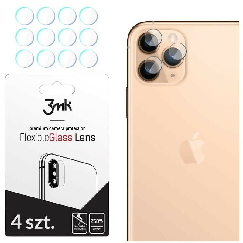 Kup Szkło hybrydowe na obiektyw aparatu 3MK Lens Protection Apple iPhone 11 Pro/11 Pro Max [4 PACK] - 5903108202756 - 3MK127 - Homescreen.pl