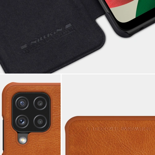 Case Nillkin Qin Samsung Galaxy A22 LTE schwarz
