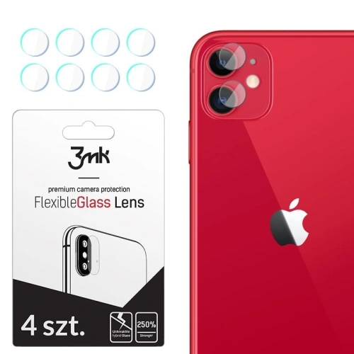 Kup Hybridglas für die Kameraobjektiv 3MK Lens Protection Apple iPhone 11 [4 PACK] - 3MK126 - {ean13} - Sklep Home Screen