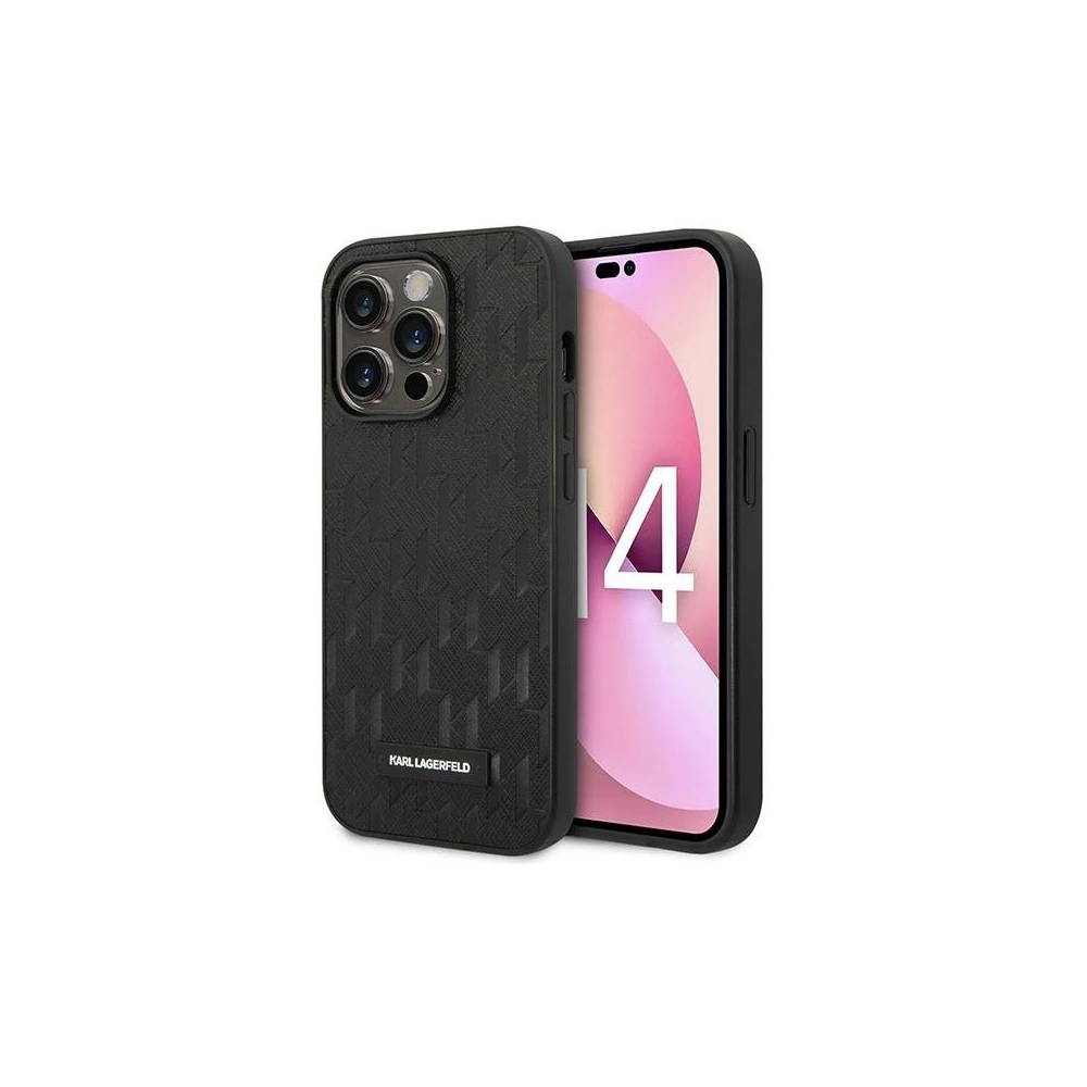 Etui Karl Lagerfeld KLHCP14LSAKLHPK Apple iPhone 14 Pro hardcase czarny/black Saffiano Mono Metal Logo