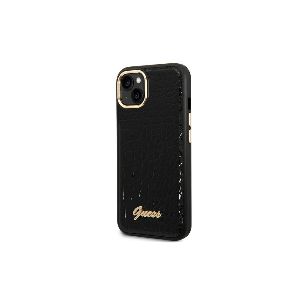 Etui Guess GUHCP14MHGCRHK Apple iPhone 14 Plus / 15 Plus czarny/black hardcase Croco Collection