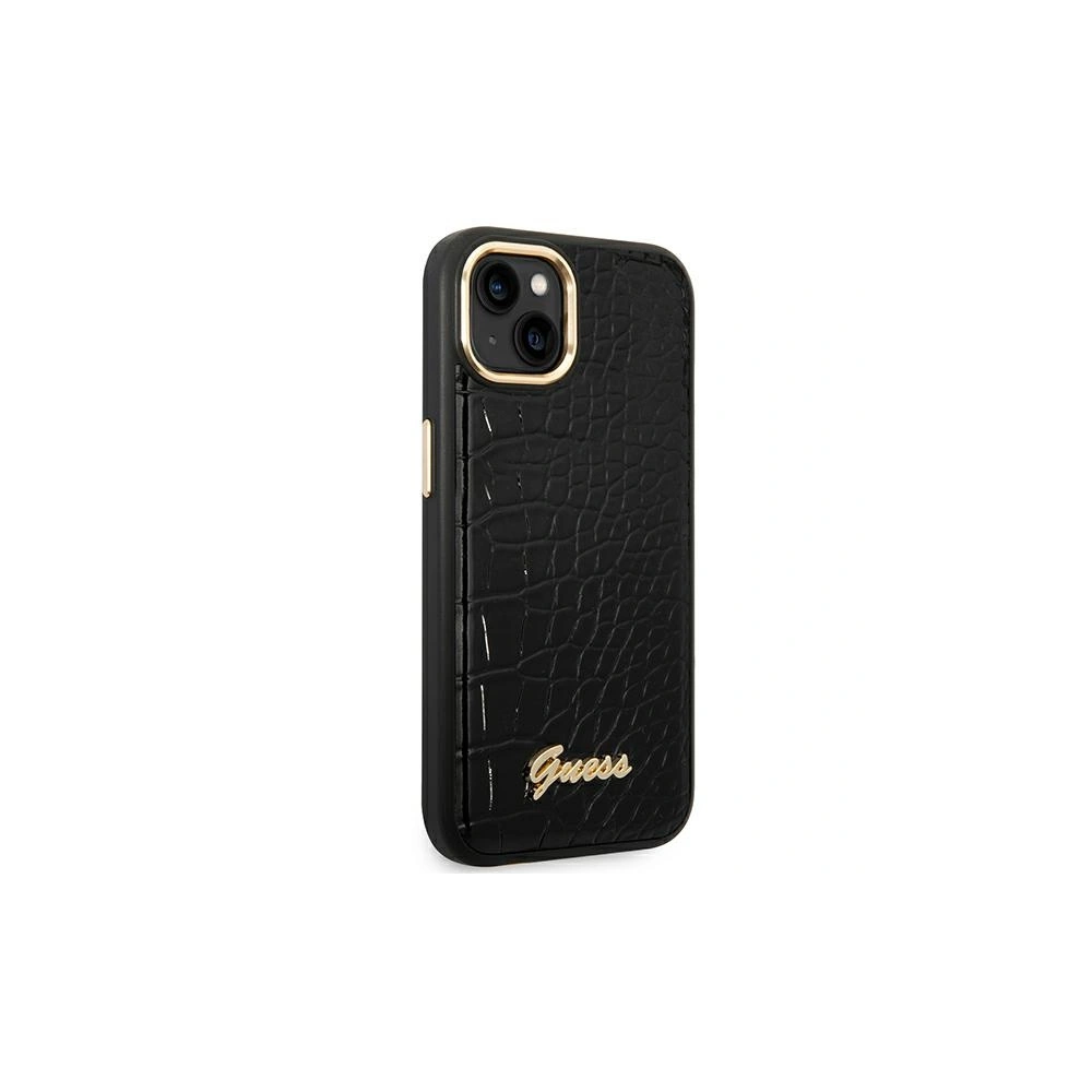 Etui Guess GUHCP14MHGCRHK Apple iPhone 14 Plus / 15 Plus czarny/black hardcase Croco Collection
