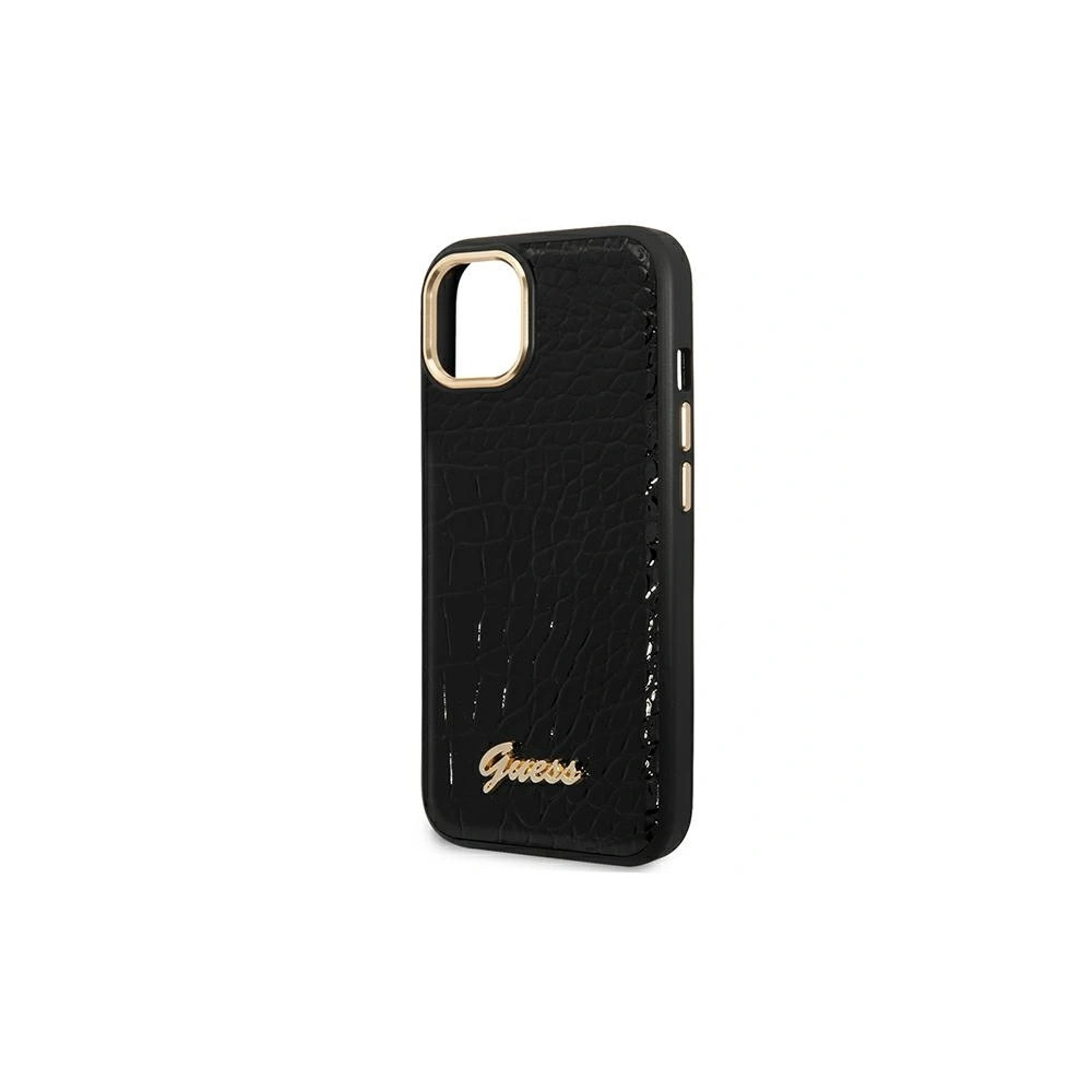 Etui Guess GUHCP14MHGCRHK Apple iPhone 14 Plus / 15 Plus czarny/black hardcase Croco Collection