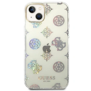 Etui Guess GUHCP14MHTPPTH Apple iPhone 14 Plus / 15 Plus przezroczysty/transparent hard case Peony Glitter