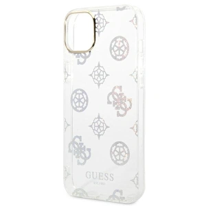 Etui Guess GUHCP14MHTPPTH Apple iPhone 14 Plus / 15 Plus przezroczysty/transparent hard case Peony Glitter