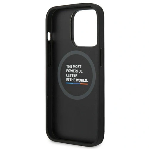 Kup Case BMW BMHMP14X22PTDK Apple iPhone 14 Pro Max schwarz/black Leder Stempel Tricolor Magsafe - BMW323 - {ean13} - Sklep Home Screen