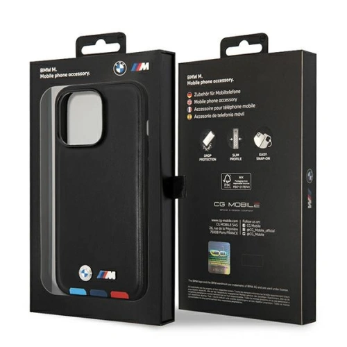 Kup Etui BMW BMHMP14X22PTDK Apple iPhone 14 Pro Max černý/black Leather Stamp Tricolor Magsafe - BMW323 - {ean13} - Sklep Home Screen