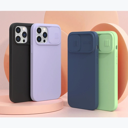 Kup Etui Nillkin CamShield Silky Silicone Apple iPhone 13 Pro Max albastru - NLK503 - {ean13} - Sklep Home Screen