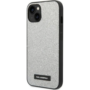 Etui Karl Lagerfeld KLHCP14MG2ELS Apple iPhone 14 Plus / 15 Plus hardcase srebrny/silver Glitter Plaque Logo