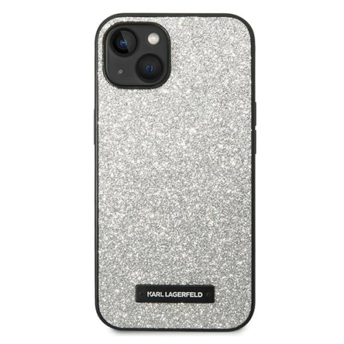 Buy Karl Lagerfeld KLHCP14MG2ELS Apple iPhone 14 Plus / 15 Plus hardcase silver Glitter Plaque Logo - KLD1124 - {ean13} - Home Screen Store Europe
