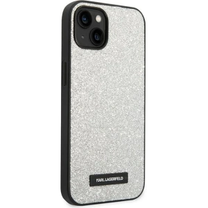 Etui Karl Lagerfeld KLHCP14MG2ELS Apple iPhone 14 Plus / 15 Plus hardcase srebrny/silver Glitter Plaque Logo