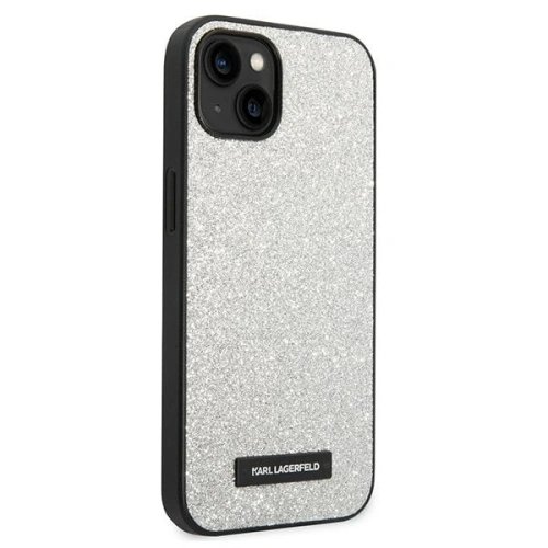 Buy Karl Lagerfeld KLHCP14MG2ELS Apple iPhone 14 Plus / 15 Plus hardcase silver Glitter Plaque Logo - KLD1124 - {ean13} - Home Screen Store Europe