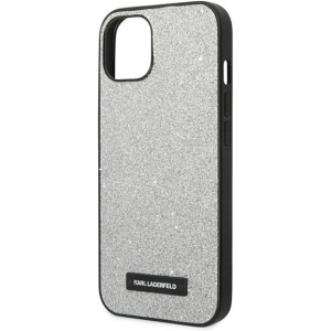Etui Karl Lagerfeld KLHCP14MG2ELS Apple iPhone 14 Plus / 15 Plus hardcase srebrny/silver Glitter Plaque Logo