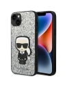 Karl Lagerfeld KLHCP14MGFKPG Apple iPhone 14 Plus / 15 Plus hardcase silver Glitter Flakes Ikonik