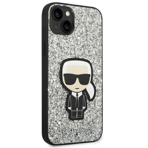 Etui Karl Lagerfeld KLHCP14MGFKPG Apple iPhone 14 Plus / 15 Plus hardcase srebrny/silver Glitter Flakes Ikonik