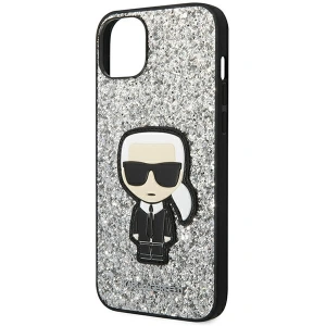 Etui Karl Lagerfeld KLHCP14MGFKPG Apple iPhone 14 Plus / 15 Plus hardcase srebrny/silver Glitter Flakes Ikonik