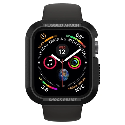 Kup Etui Spigen Rugged Armor Apple Watch 4/5/6/7/SE 44/45mm Black - SPN467BLK - {ean13} - Sklep Home Screen