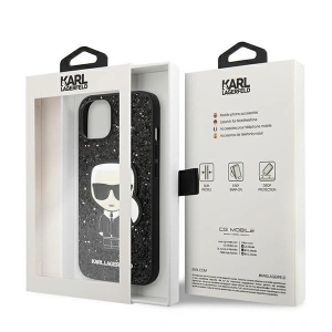 Etui Karl Lagerfeld KLHCP14MGFKPK Apple iPhone 14 Plus / 15 Plus hardcase czarny/black Glitter Flakes Ikonik