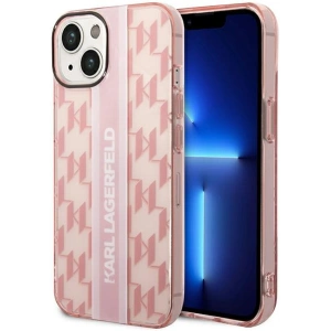 Etui Karl Lagerfeld KLHCP14MHKLSPCP Apple iPhone 14 Plus / 15 Plus hardcase różowy/pink Mono Vertical Stripe