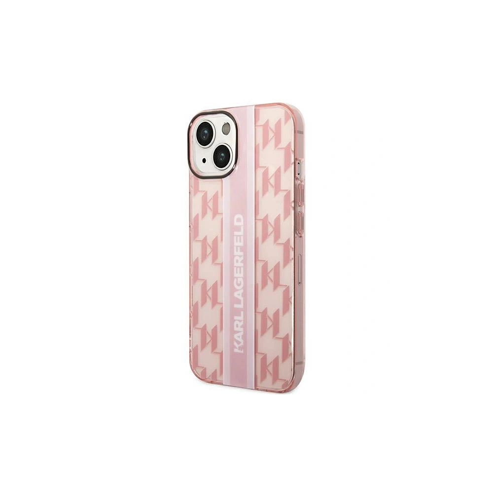 Etui Karl Lagerfeld KLHCP14MHKLSPCP Apple iPhone 14 Plus / 15 Plus hardcase różowy/pink Mono Vertical Stripe