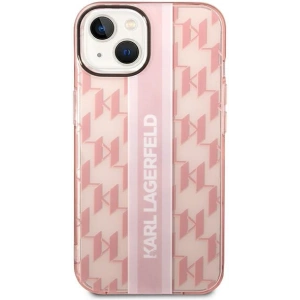 Etui Karl Lagerfeld KLHCP14MHKLSPCP Apple iPhone 14 Plus / 15 Plus hardcase różowy/pink Mono Vertical Stripe