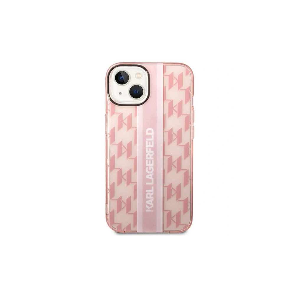 Etui Karl Lagerfeld KLHCP14MHKLSPCP Apple iPhone 14 Plus / 15 Plus hardcase różowy/pink Mono Vertical Stripe
