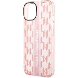 Etui Karl Lagerfeld KLHCP14MHKLSPCP Apple iPhone 14 Plus / 15 Plus hardcase różowy/pink Mono Vertical Stripe